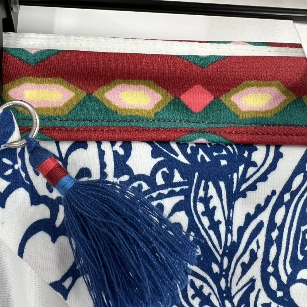 Loft Beach Blue Luau Floral Paisley Bikini Bottoms - Image 6