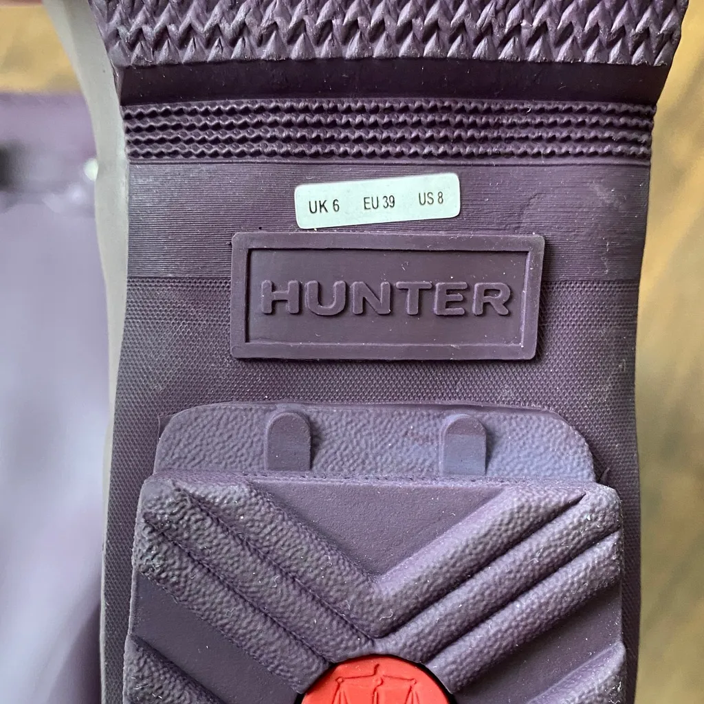 Hunter  Tall Rain Boots – Deep Purple Matte, Size 8, New Without Tags - Image 5