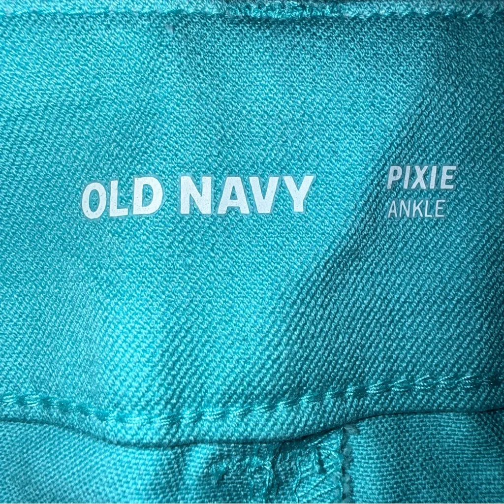 Old Navy Pixie Pants Teal Blue Green NWT size 0 - Image 4