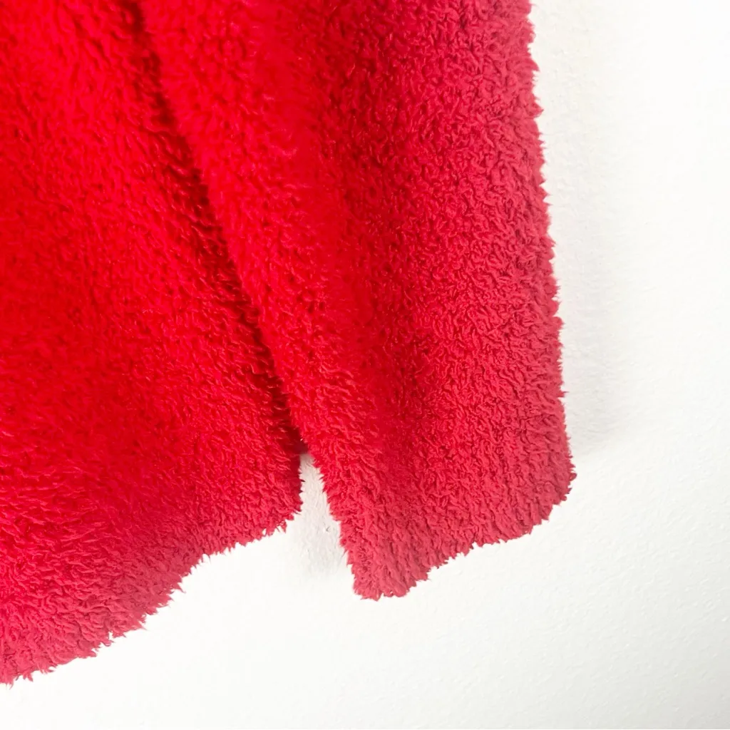 MICHAEL STARS Freja Red Fuzzy Long Sleeves Crewneck Pullover Sweater Size Medium - Image 7