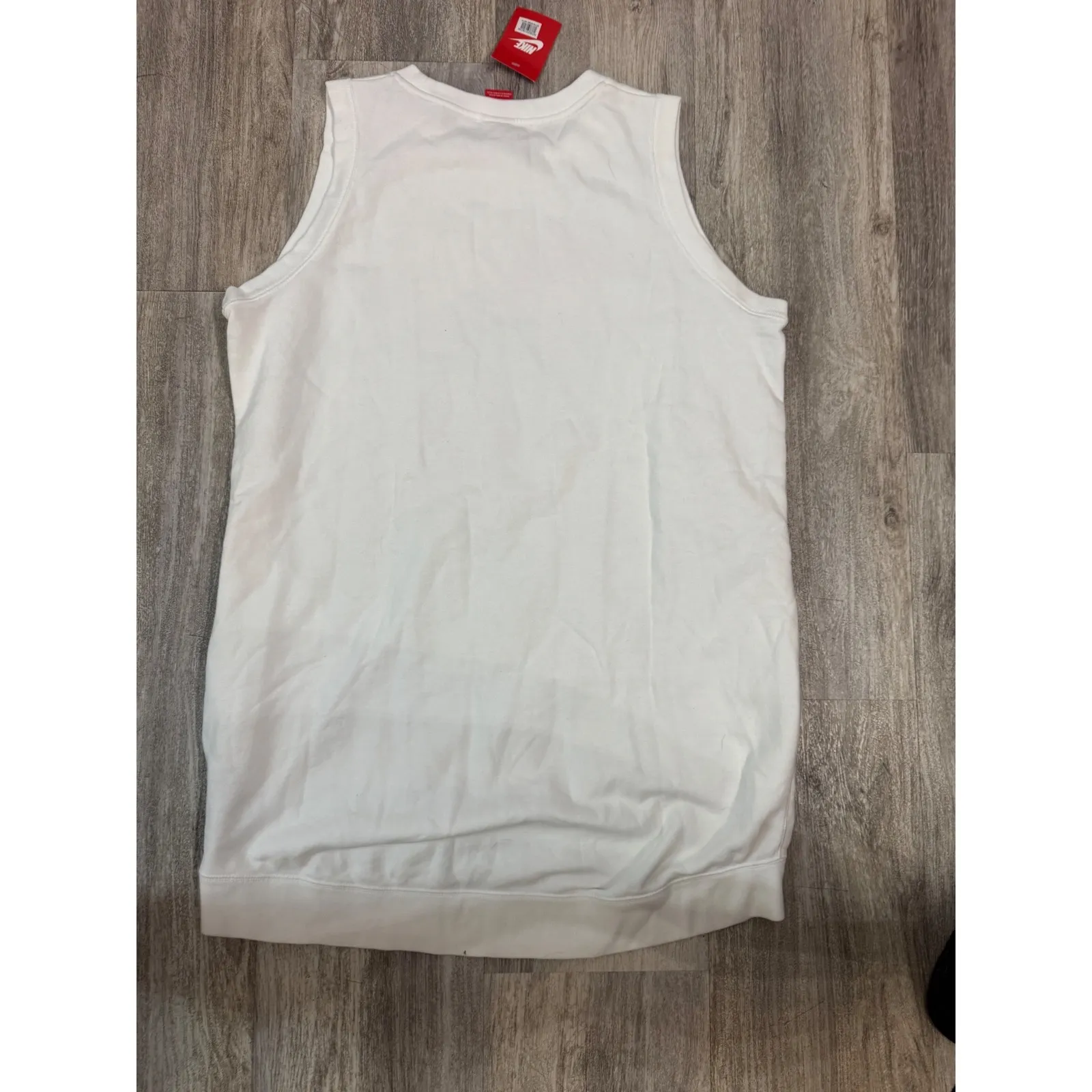 Nike Women's Rallly Sleeveless Tank Top Dress White Red Graphic Print Size XL - Image 4