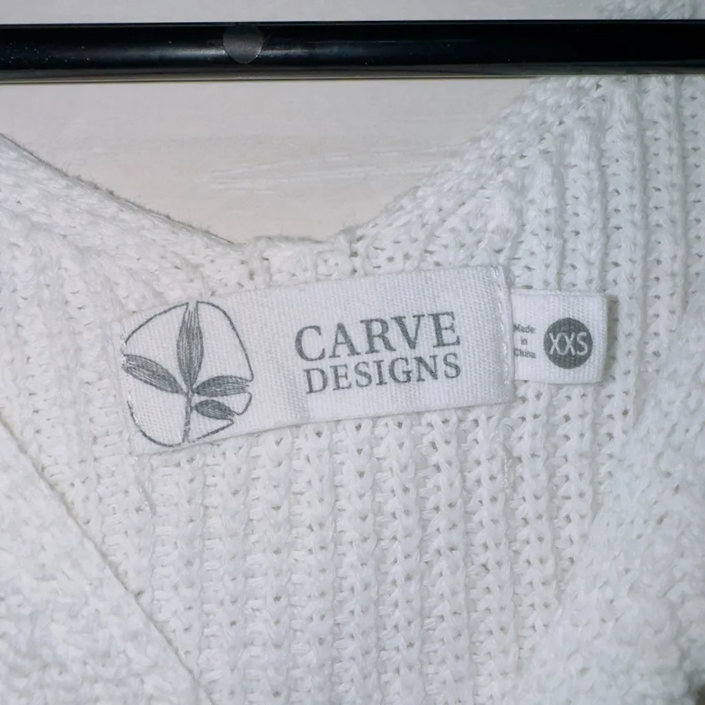 Carve Designs Women's Size XXS Sleeveless V Neck Ribbed Knit Tank Top - Image 3