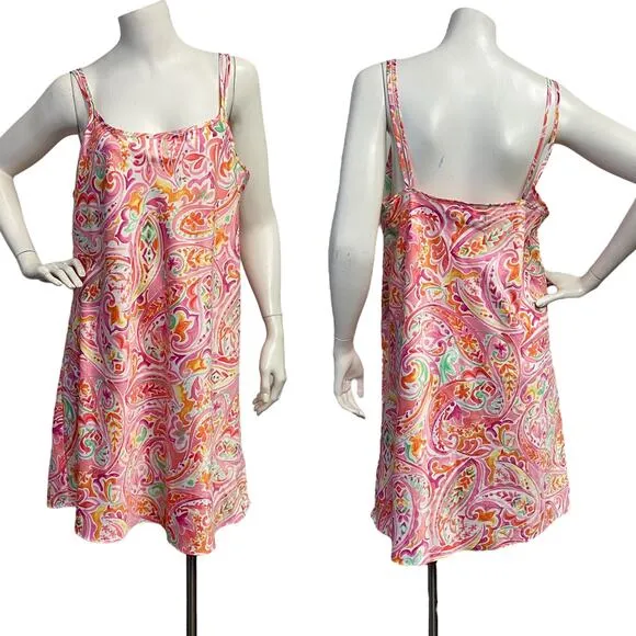 Lauren Ralph Lauren Women's L Sleepwear Double Strap Dress Floral Paisley Slip - Image 2