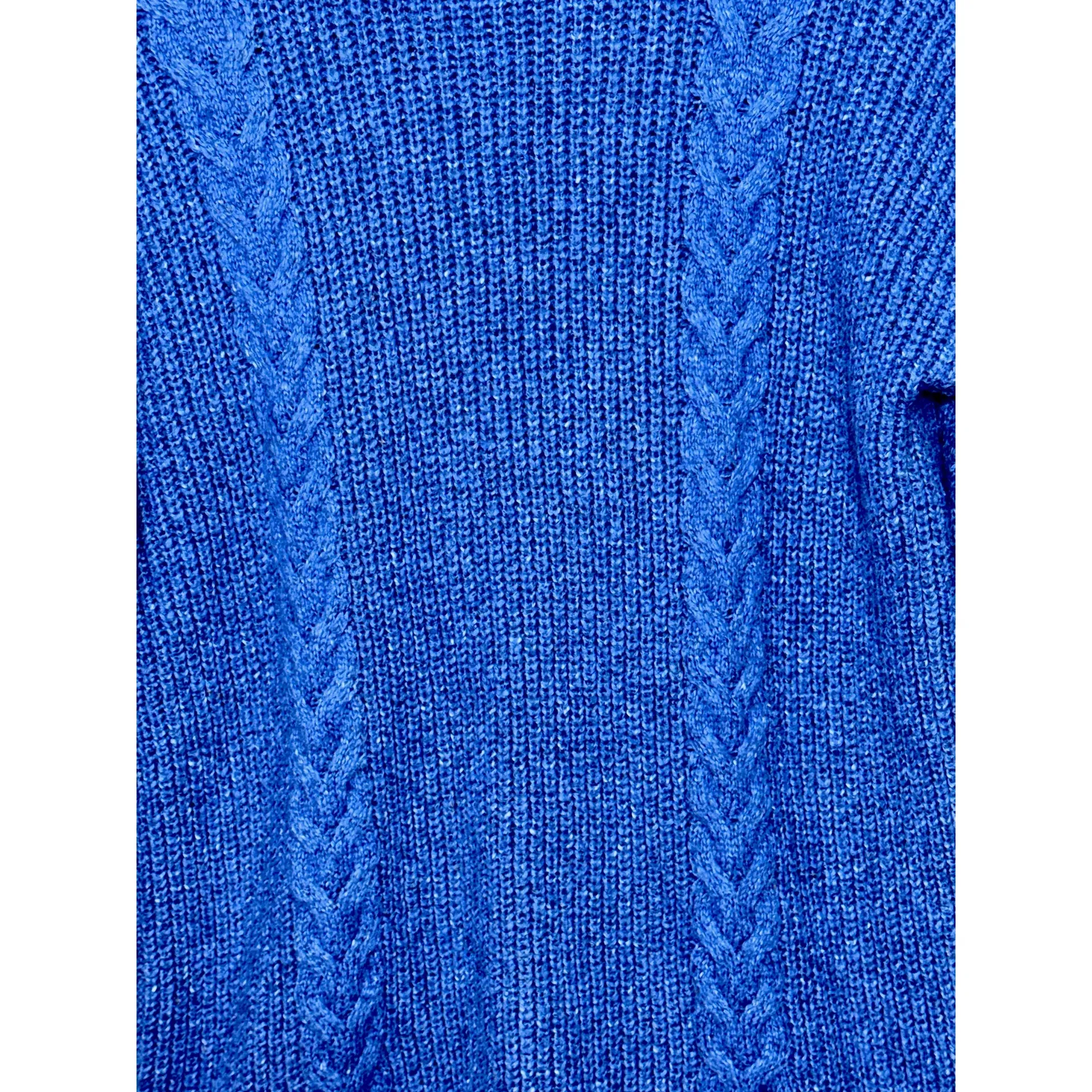 Abercrombie & Fitch Blue Cable Knit Long Sleeve Mock Turtleneck Sweater Size XS - Image 5