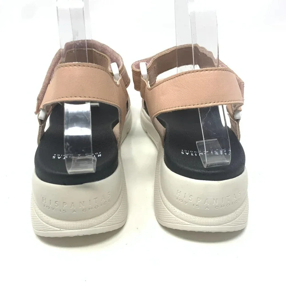 Hispanitas Brenda Platform Wedge Sandal Soho Cameo‎ Pink Size 7.5 - Image 7