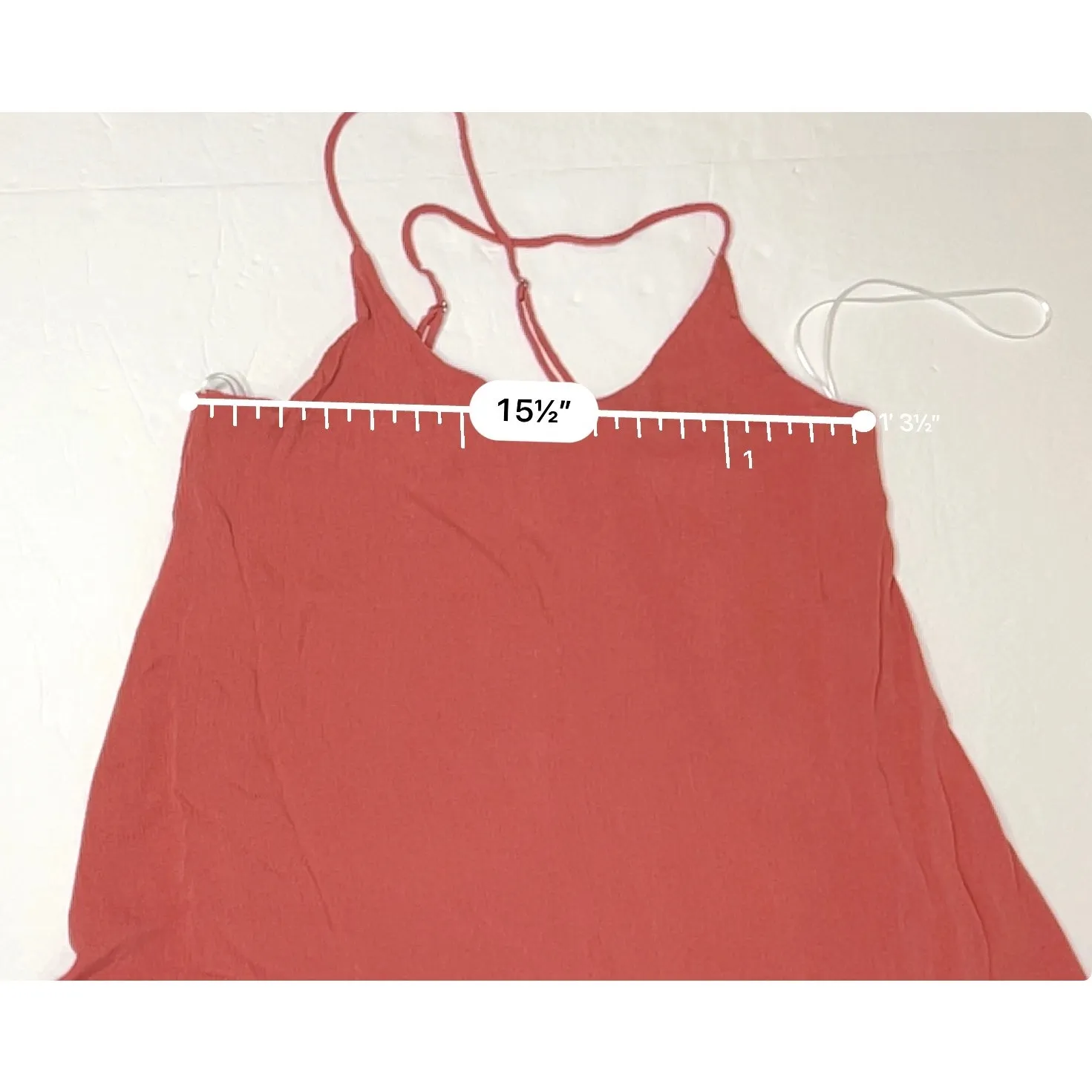 Lulu's Strappy Rust Orange Guazy SunDress‎ MEDIUM Casual Date Night - Image 5