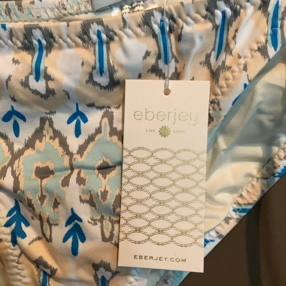 NWT Eberjey Bleached Blues Kate Bikini‎ Bottom Size Large - Image 5