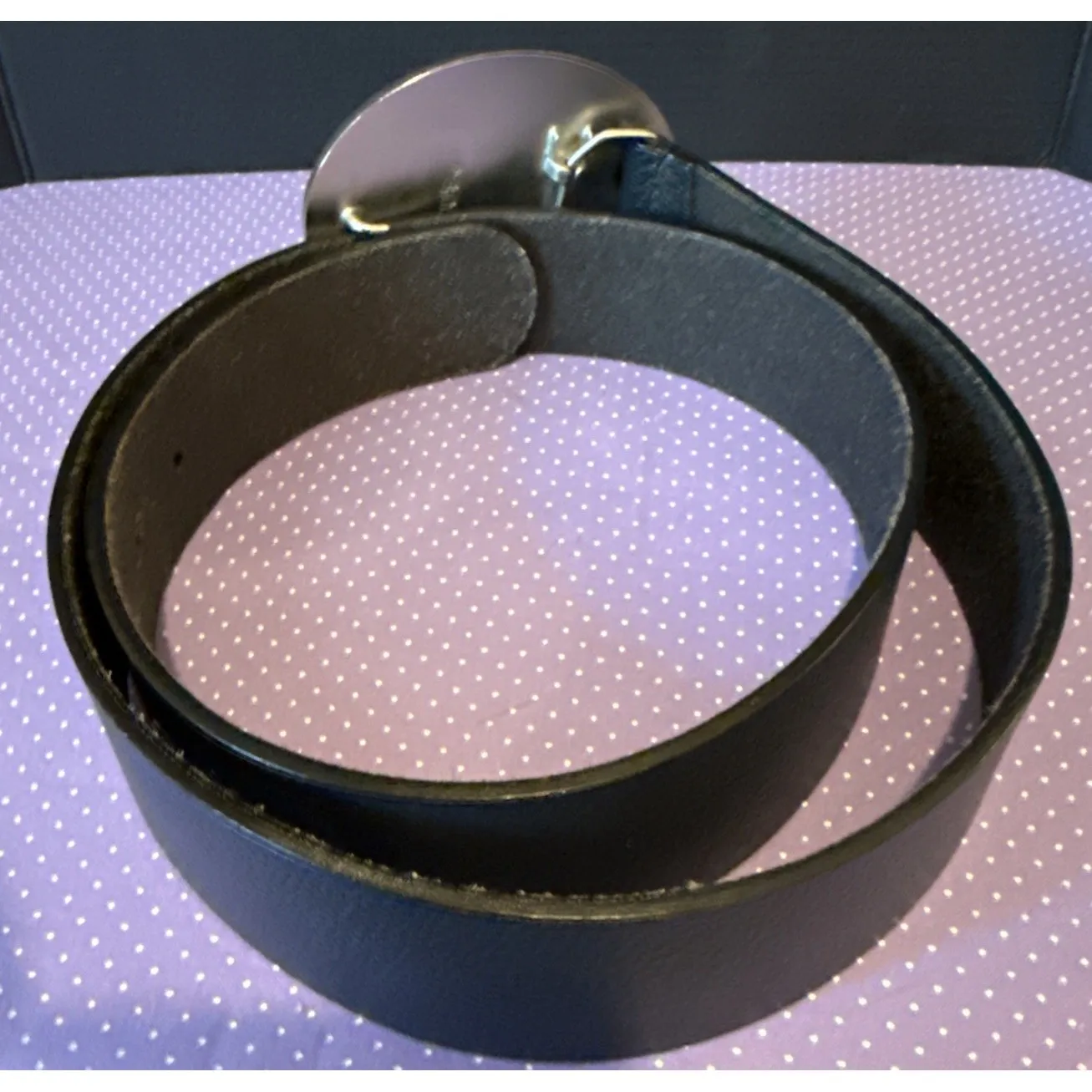 Chicos Womens Medium Animal Print Embossed Buckle Leather Belt Preppy Career‎ - Image 2