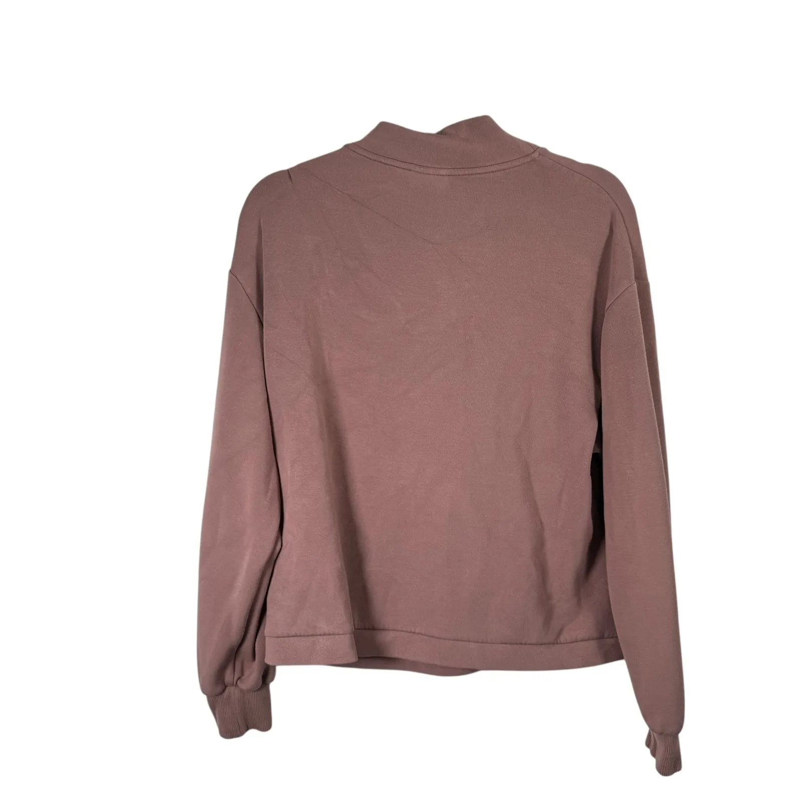 Varley Betsy Sweat Taupe Brown Sweatshirt FLAW Lounge Travel Womens Small - Image 7