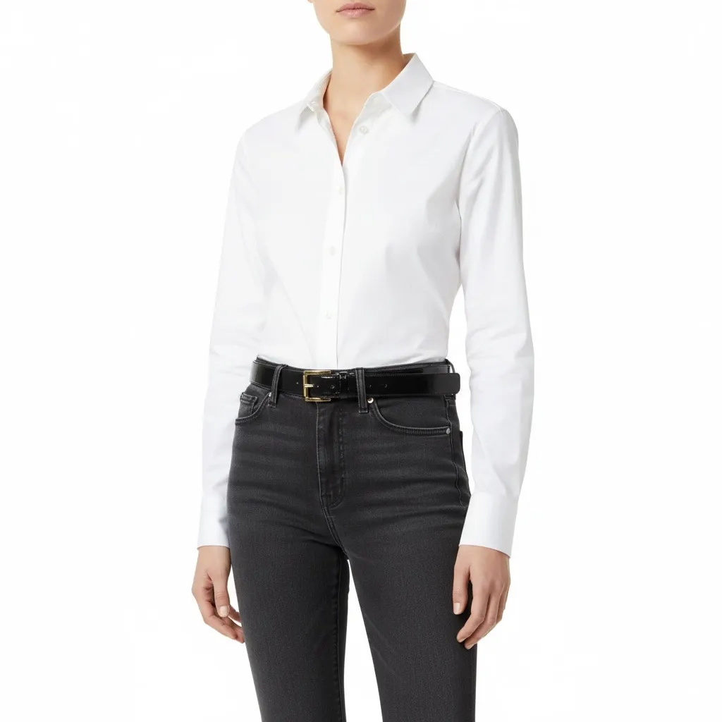 Michael Kros Patent Leather Belt With Gold Buckle NWT - Image 8