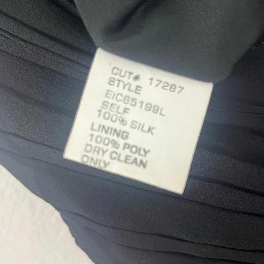 TADASHI Collection 100% Silk Black V-Neck Sequin Long Formal Evening Dress 2 - Image 4