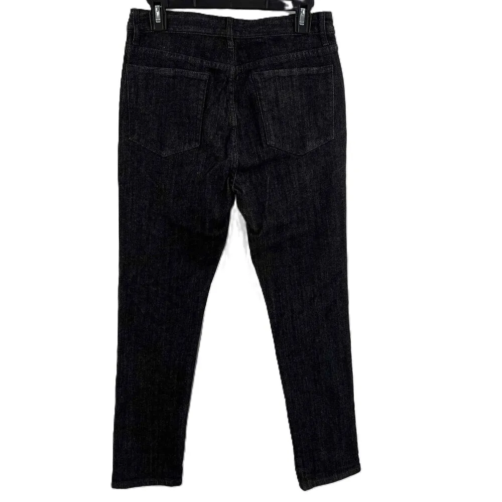 Something Navy Jeans High Waist Straight Leg Black 5 Pocket Womens Size 8 New - Image 3