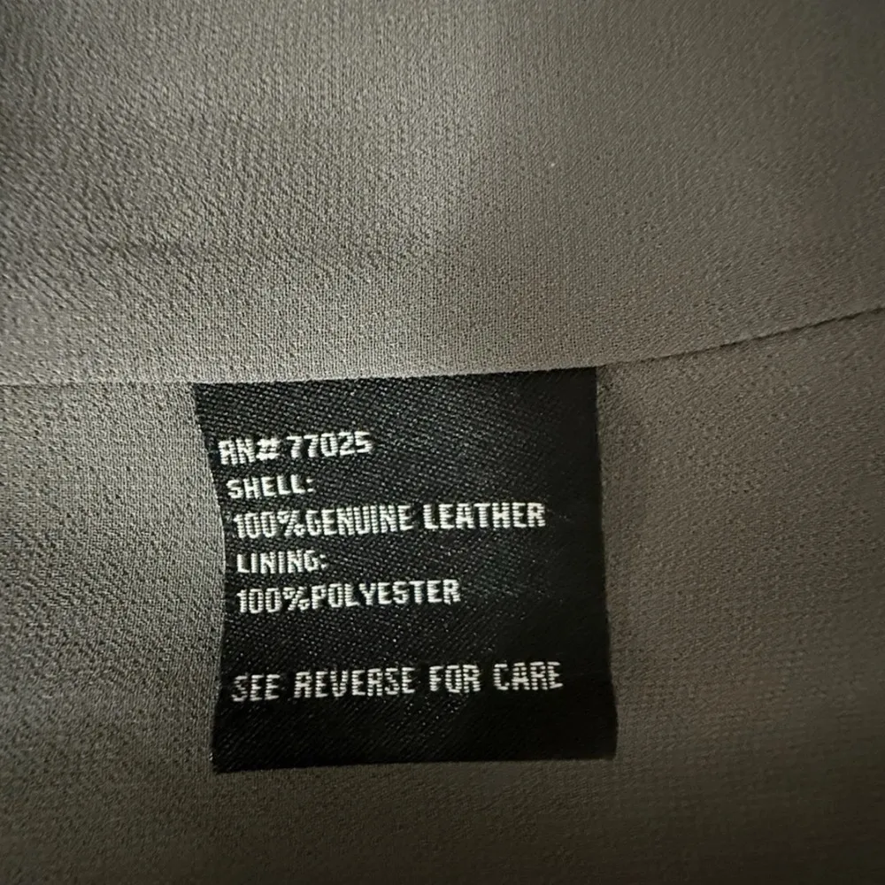 Carlos Falchi Gray Leather Jacket Structured Tie - Image 8