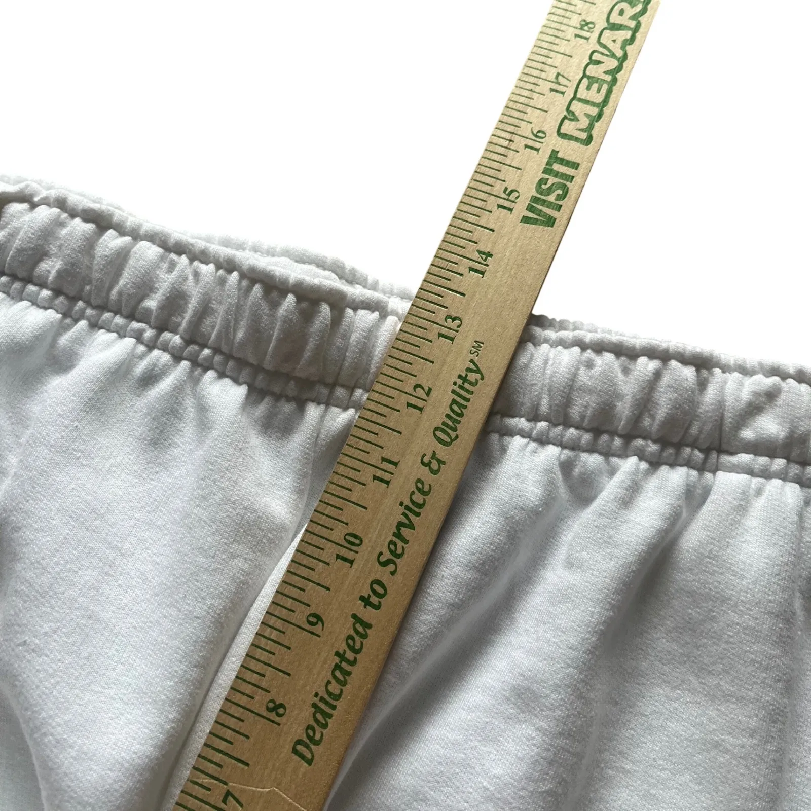 Champion Women White Athletic Sweat Shorts Elastic Waist Logo Loungewear Size L - Image 4