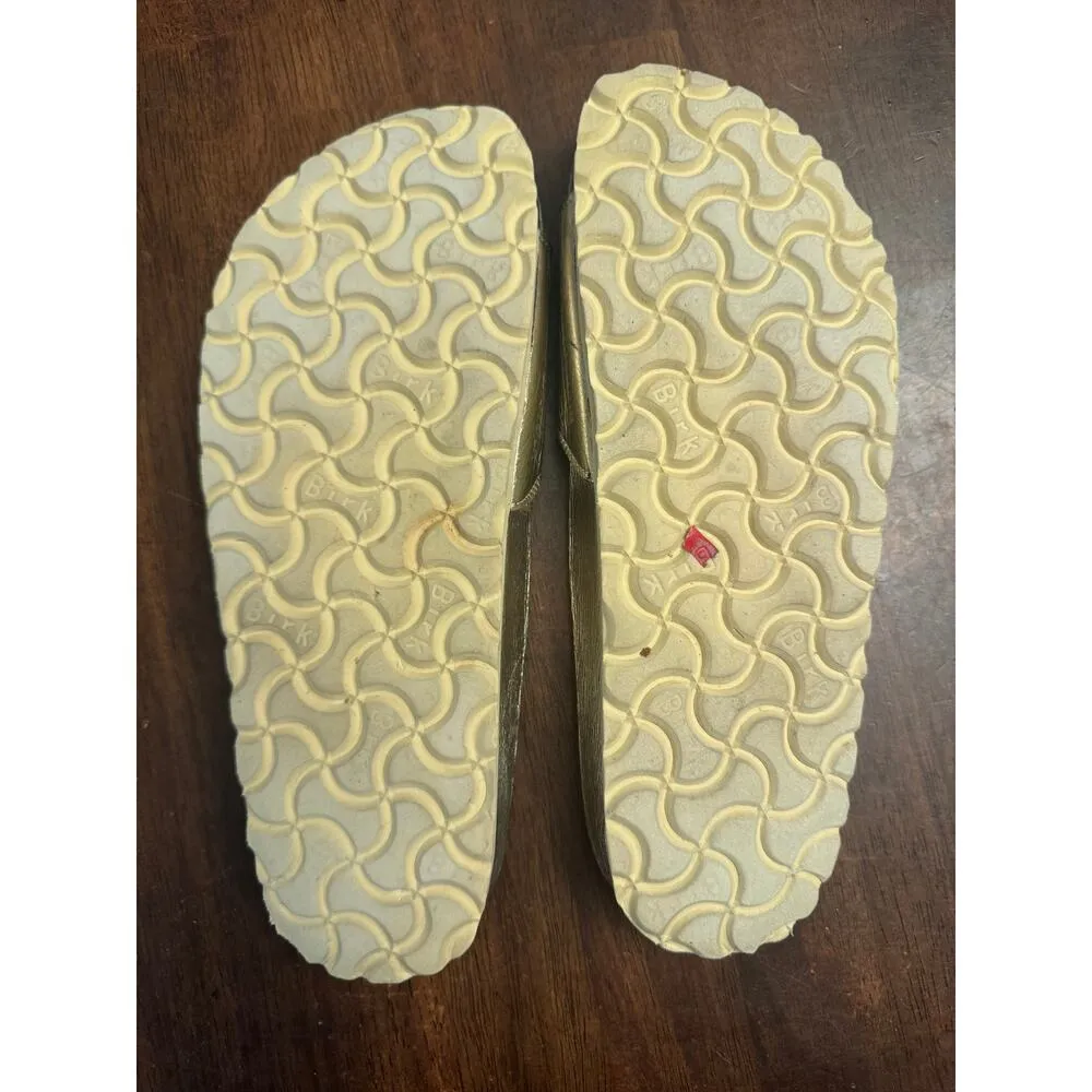 Birkenstock gold metallic Madrid sandals women's 36/ 6 - Image 4