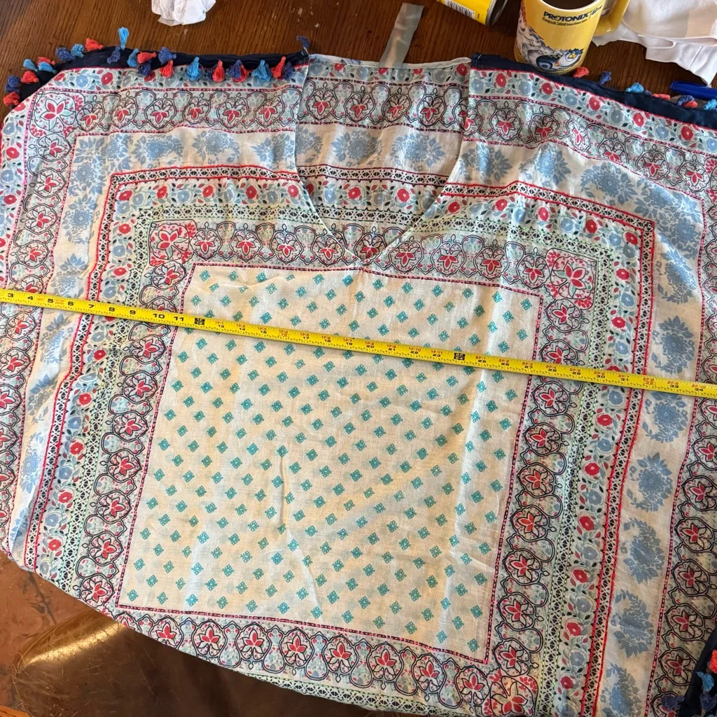 Aratta Festival Multicolored Shawl Dress Kaftan with tassels - Image 6