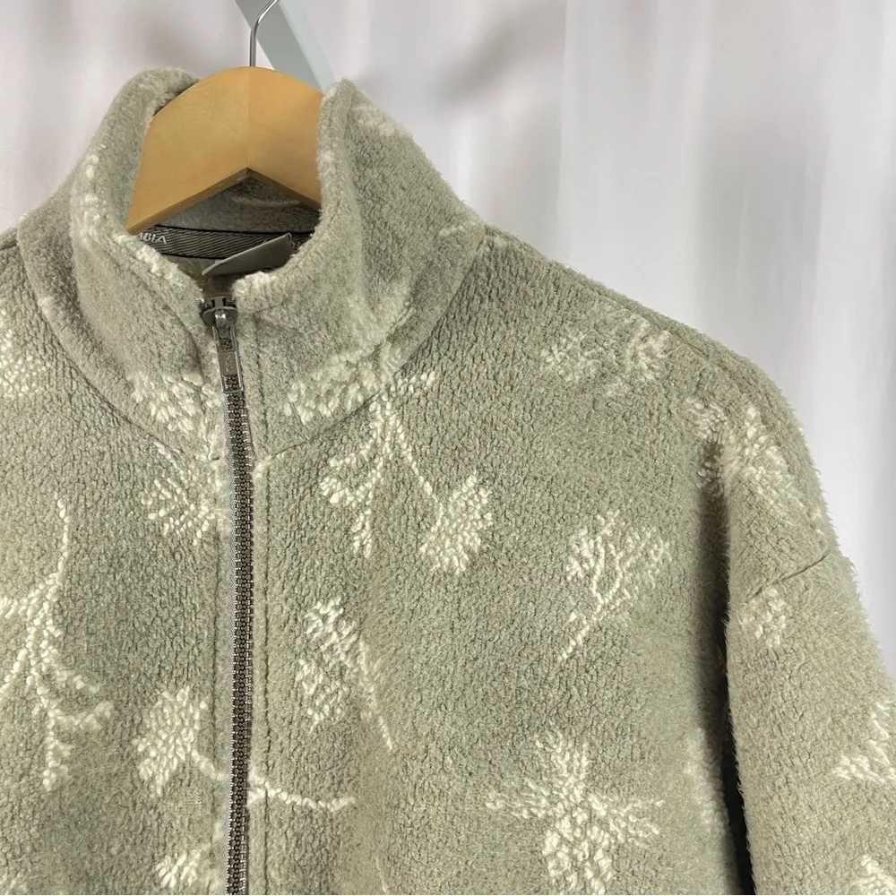 Columbia Medium Fleece Floral Nature Print Zip Jacket Outdoor Hiking Camping - Image 10