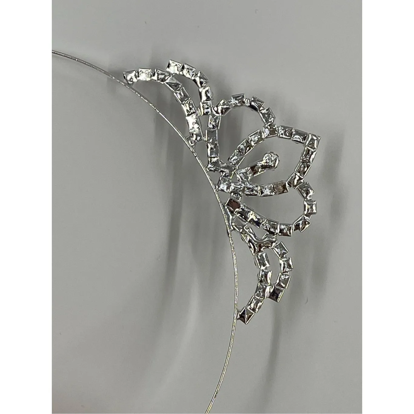 Silver colored cut glass tiara. Prom, special event, wedding . - Image 6