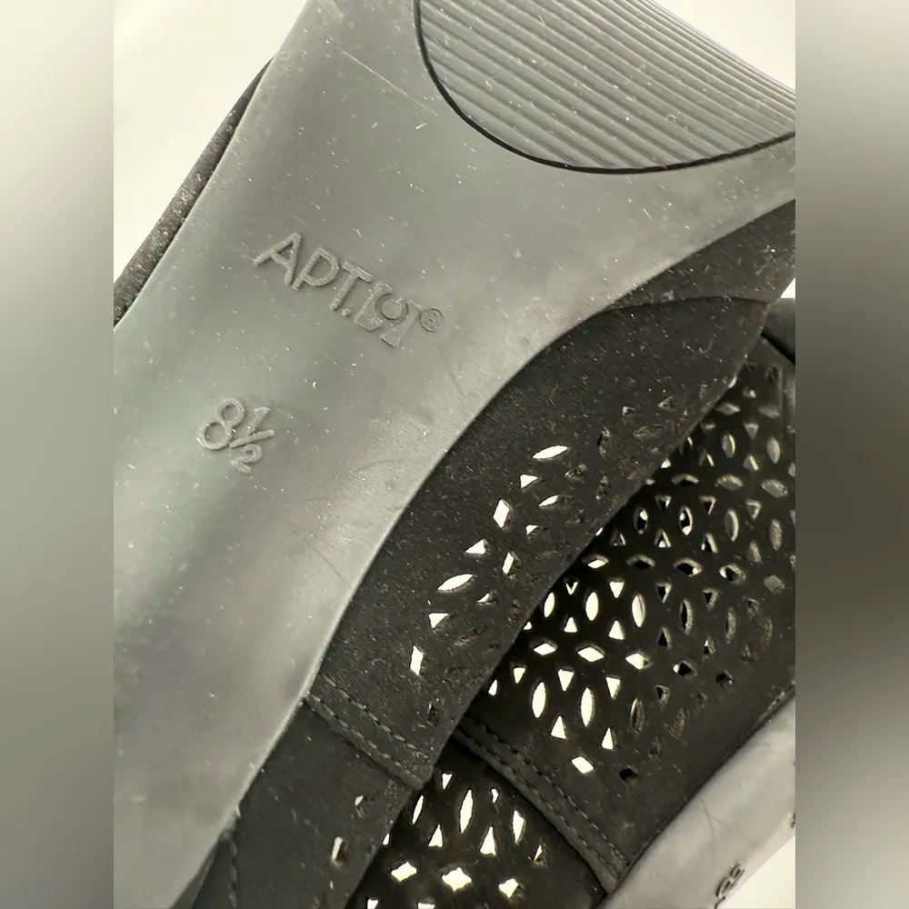 Apt. 9 Laser-Cut Apkennedy Black Platform Heels Size 8.5 - Image 6