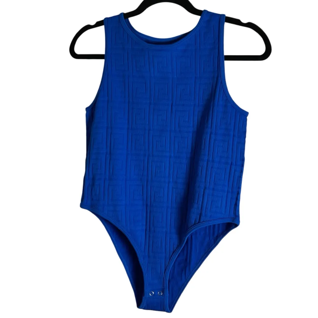 FCT Basic Woman’s Blue Sleeveless Bodysuit Size X - Image 9
