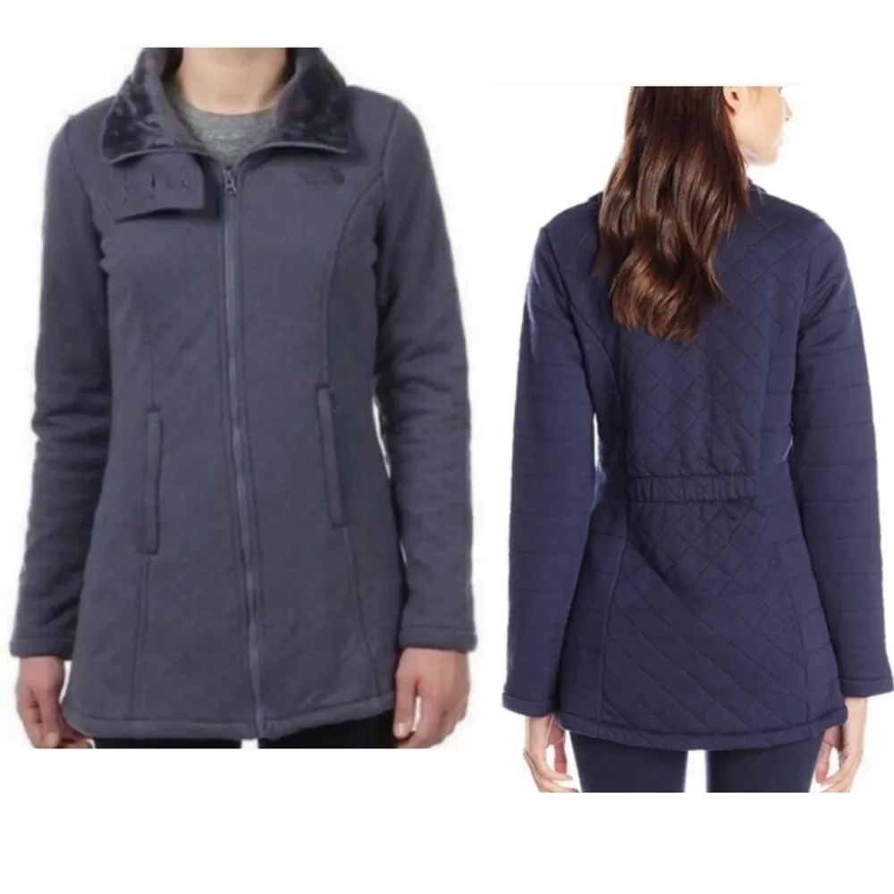 The Northface Women's Caroluna Jacket in Gray Fleece lined Jacket size small - Image 2