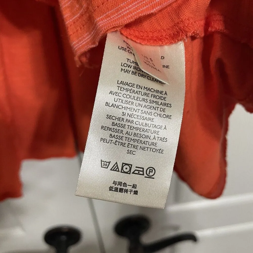 Free People Swing Tank Top Pleated High Low Sleeveless Coral Size‎ S - Image 4