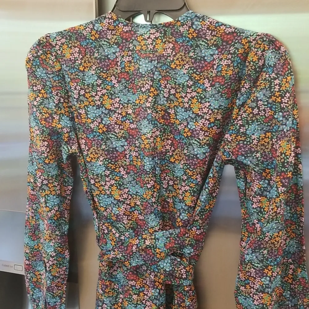 💕DOEN💕 Charleston Dress ~ Navy Lady Bird Floral Long Sleeve Cotton XS NWT - Image 12