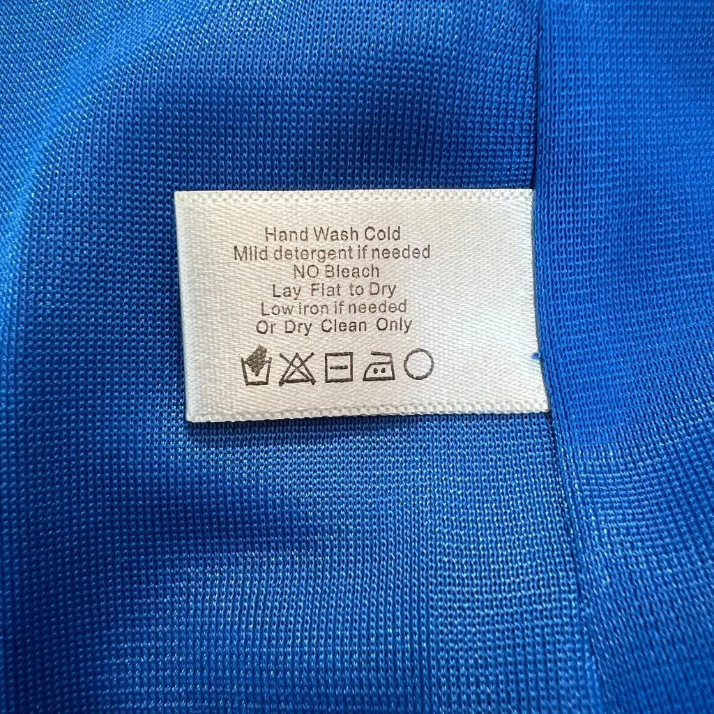 Boston Proper Maxi Dress Women Medium Blue Tonal Print Sleeveless Stretch V-Neck - Image 9