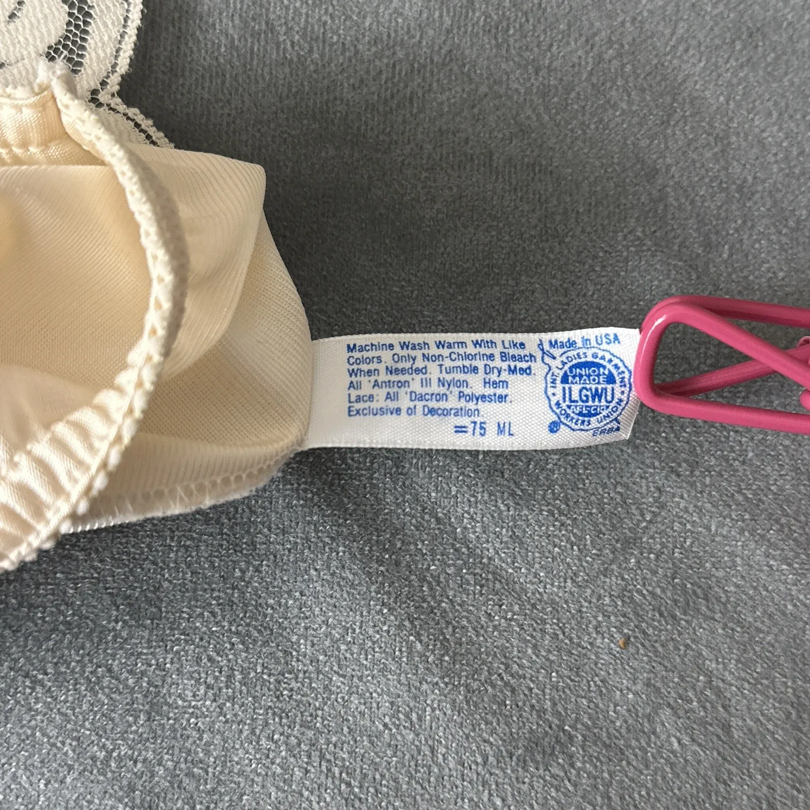 Vintage JCPenney Fantasia Half Slip Size Medium Double Side Slit Beige Union USA - Image 8