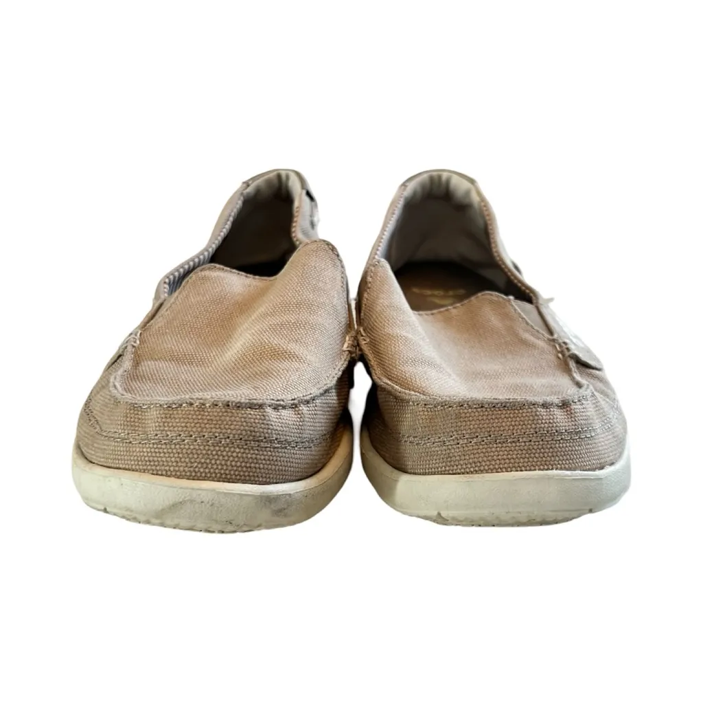 Crocs Santa Cruz Women's Size 11 Loafers‎ Slip Ons Mules Triple Comfort Tan - Image 2