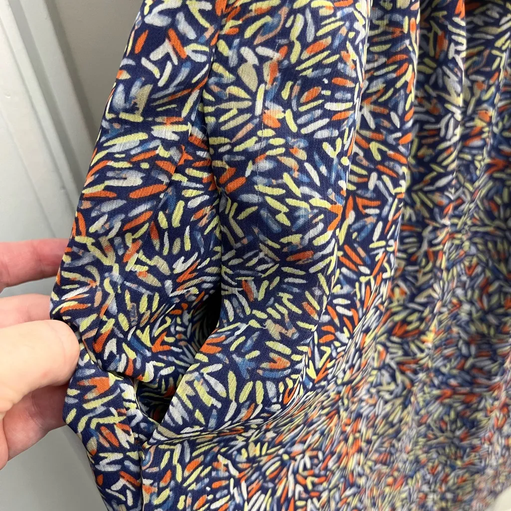 BCBGeneration Blue Sprinkle Abstract Mini Dress, size small - Image 4