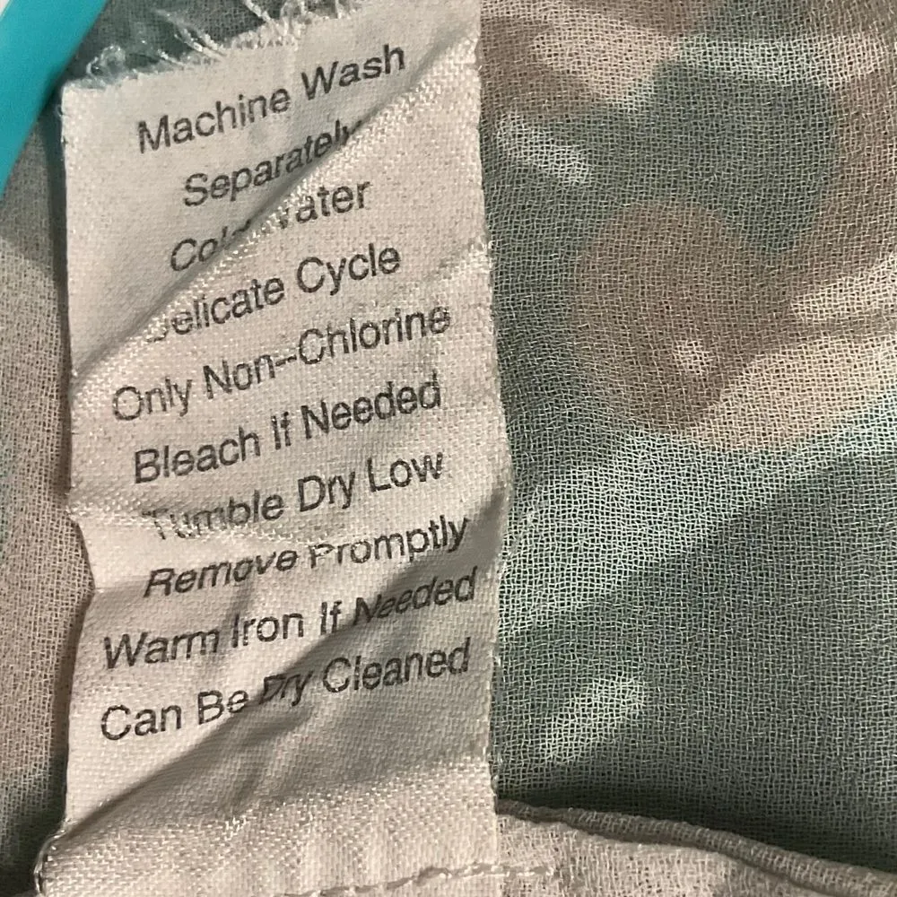 Cabi 834 Floral Keyhole Pleat Long Sleeve Peasant Top Ivory Gray Sheer‎ Size S - Image 13