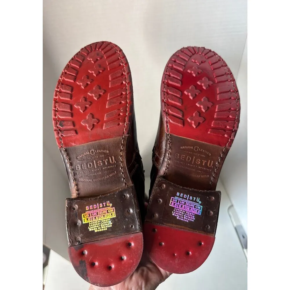 Bed Stu Glaye Tall Riding Knee High Boots Rustic Teak 8.5 Brown - Image 13