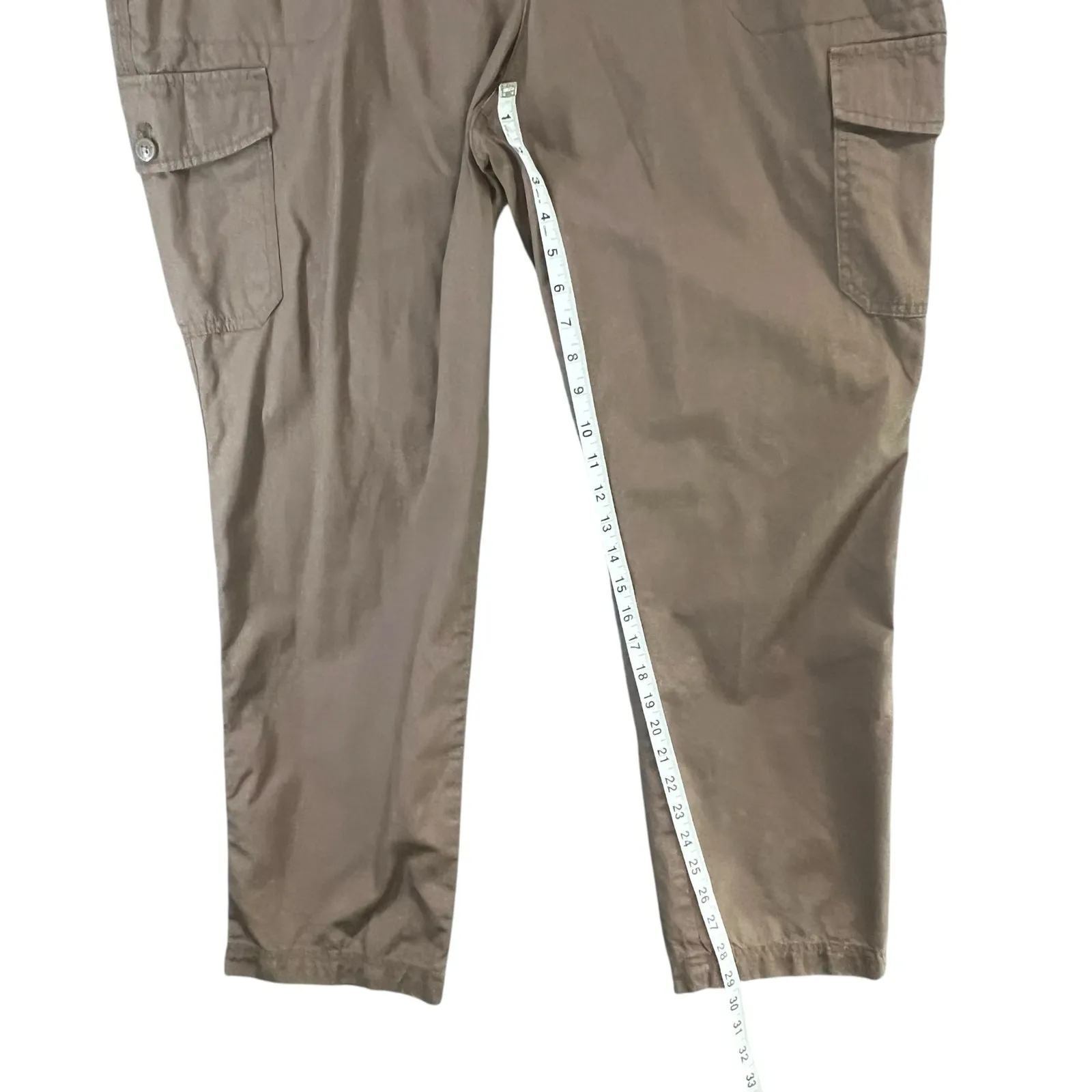 Eddie Bauer Ripstop Cargo Pants Womens 18 Brown Cotton Pockets Hiking Outdoor - Image 7