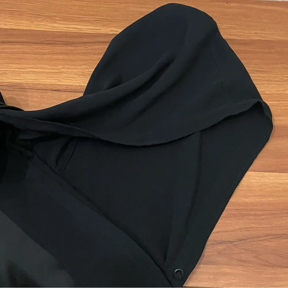 Black Tate Cargo-Pocket Cocoon Hooded Anorak Jacket Size L - Image 12