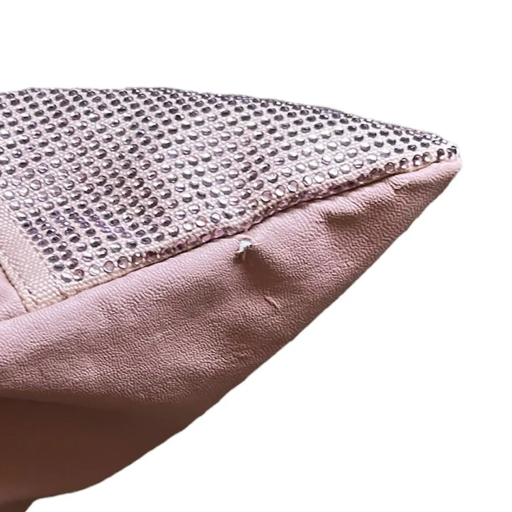 BCBGeneration Zipper Rhinestone Clutch in Nude - Image 7