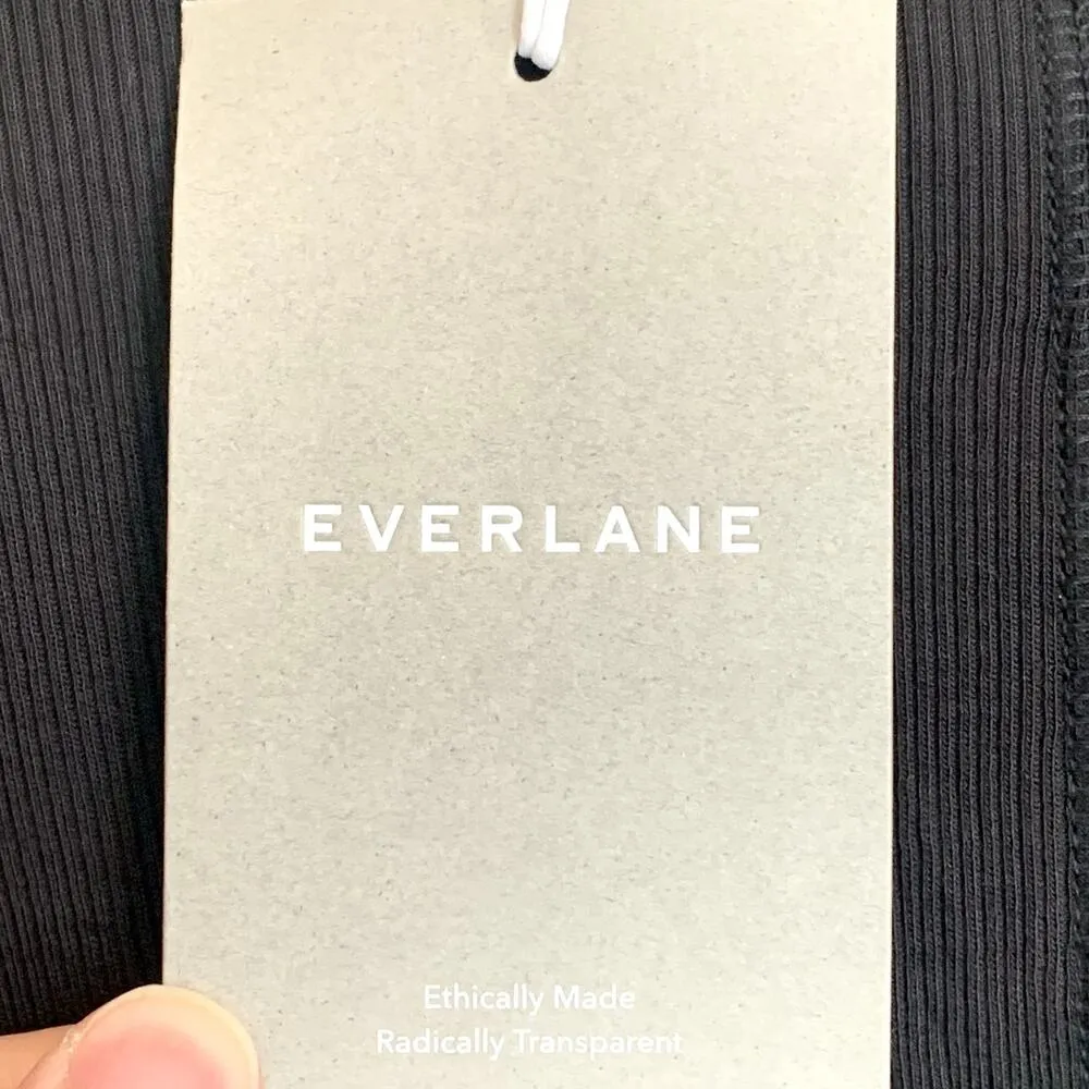 NWT Everlane The Pima Micro-Rib Turtleneck in Black - Image 7