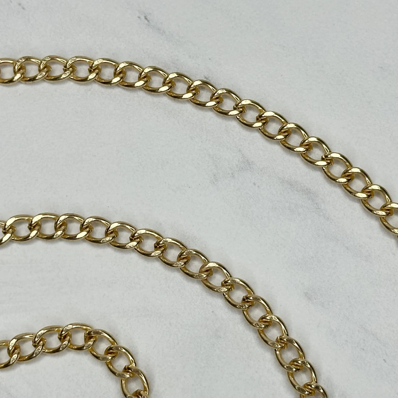 Gold Tone Chain Purse Replacement Strap 49" Crossbody ✨ - Image 4