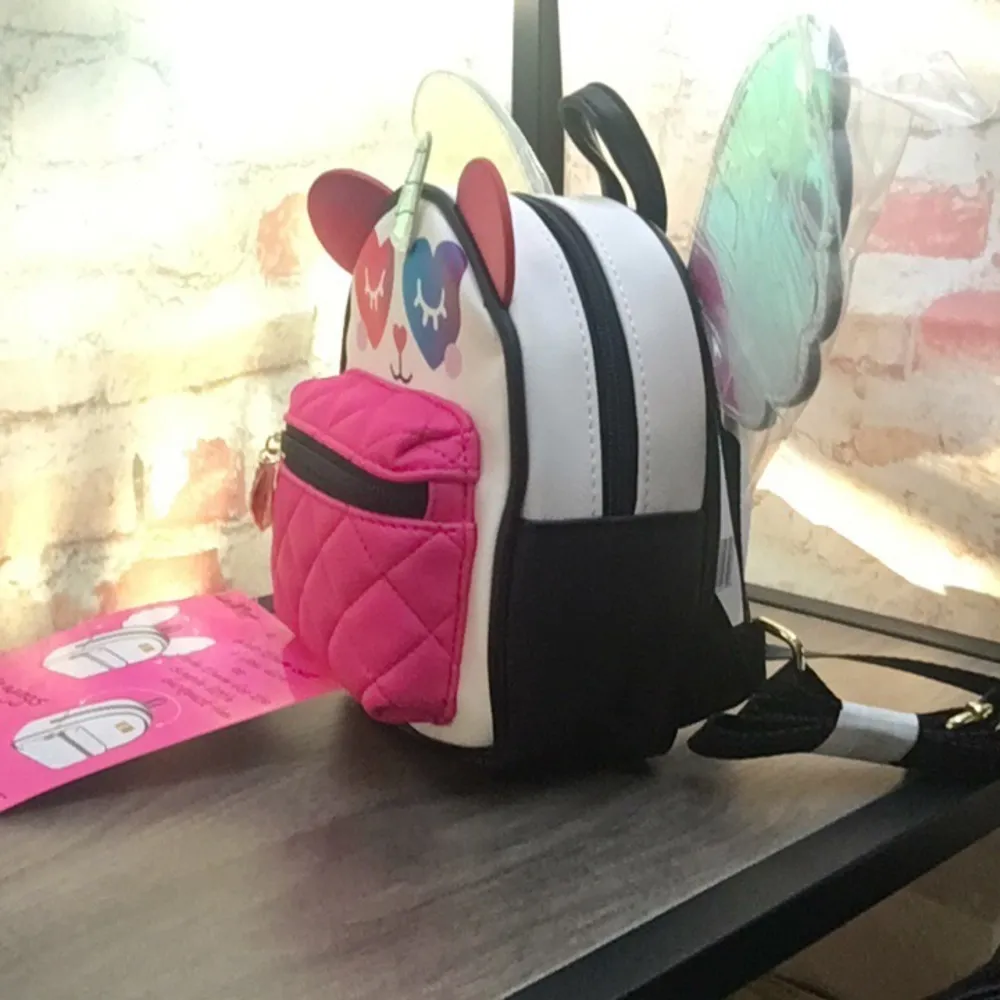 New Whimsical Luv Betsey Quilted Color Block Mini Panda Backpack 🐼 - Image 8