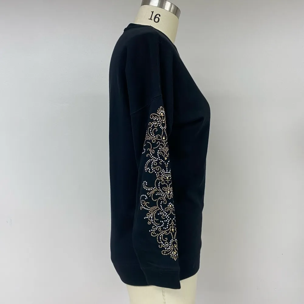 Rhinestone Embellished Sweatshirt S - Image 3