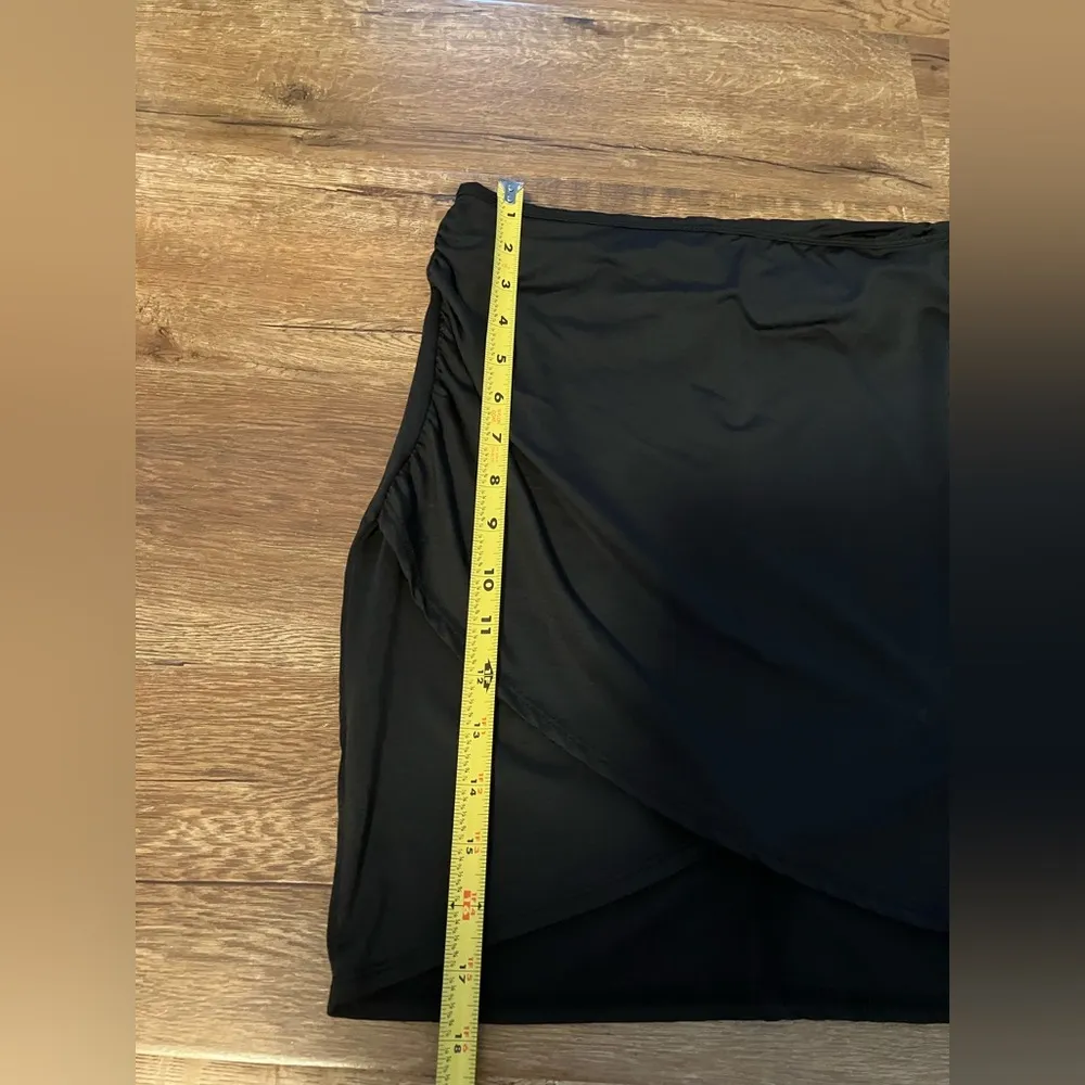 MIND CODE Elegant High Waist Ruched Wrap Bodycon Short Mini Skirt - Image 6