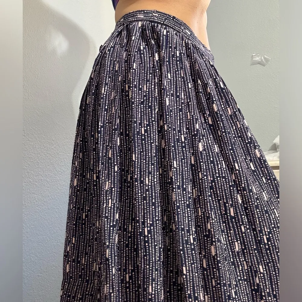 Evan Picone Vintage Women Blue Pull Over Midi‎ Skirt Size 100 Half Elastic Waist - Image 4