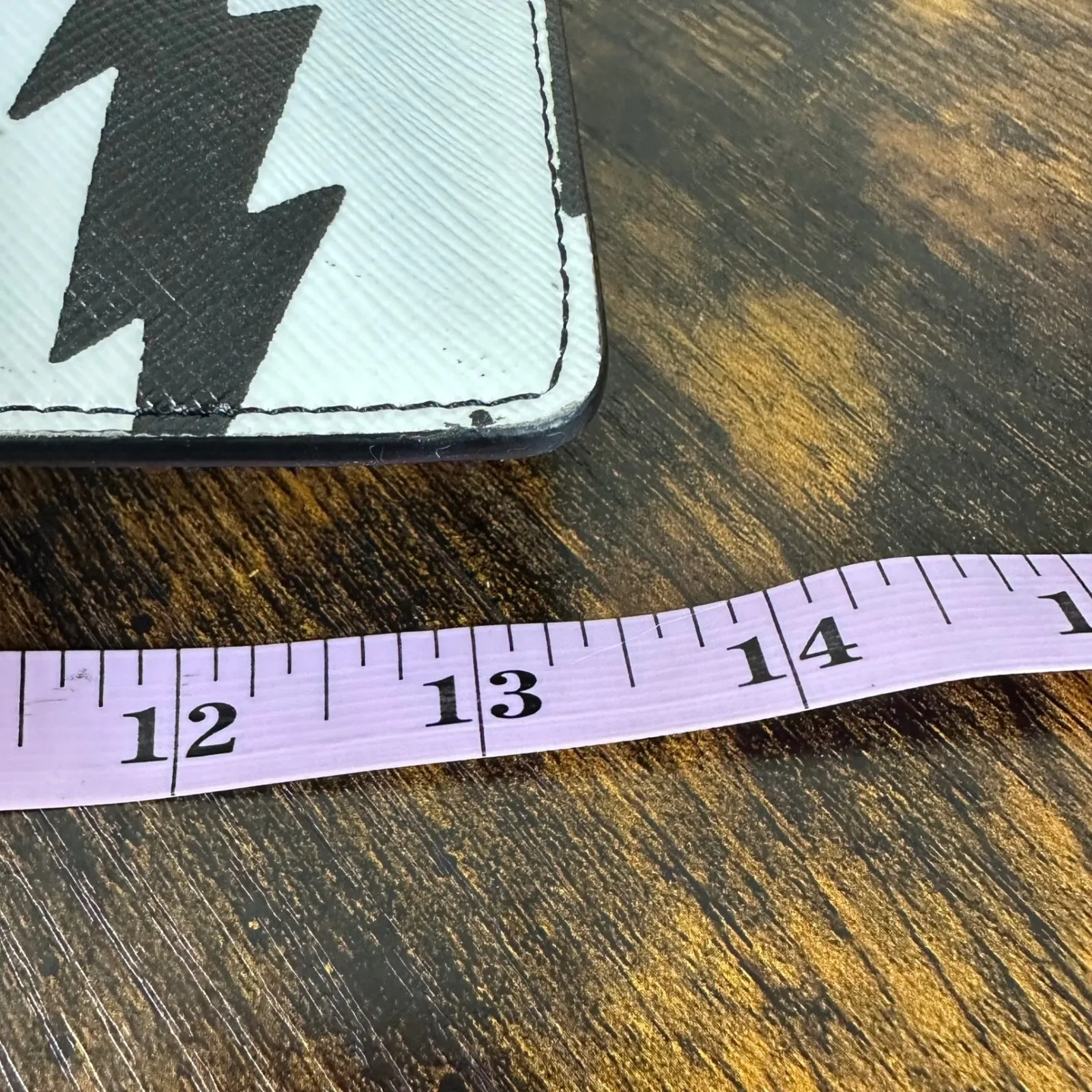 Givenchy Lightning Bolt Print Pouch Clutch Cosmetic Bag Black White - Image 6