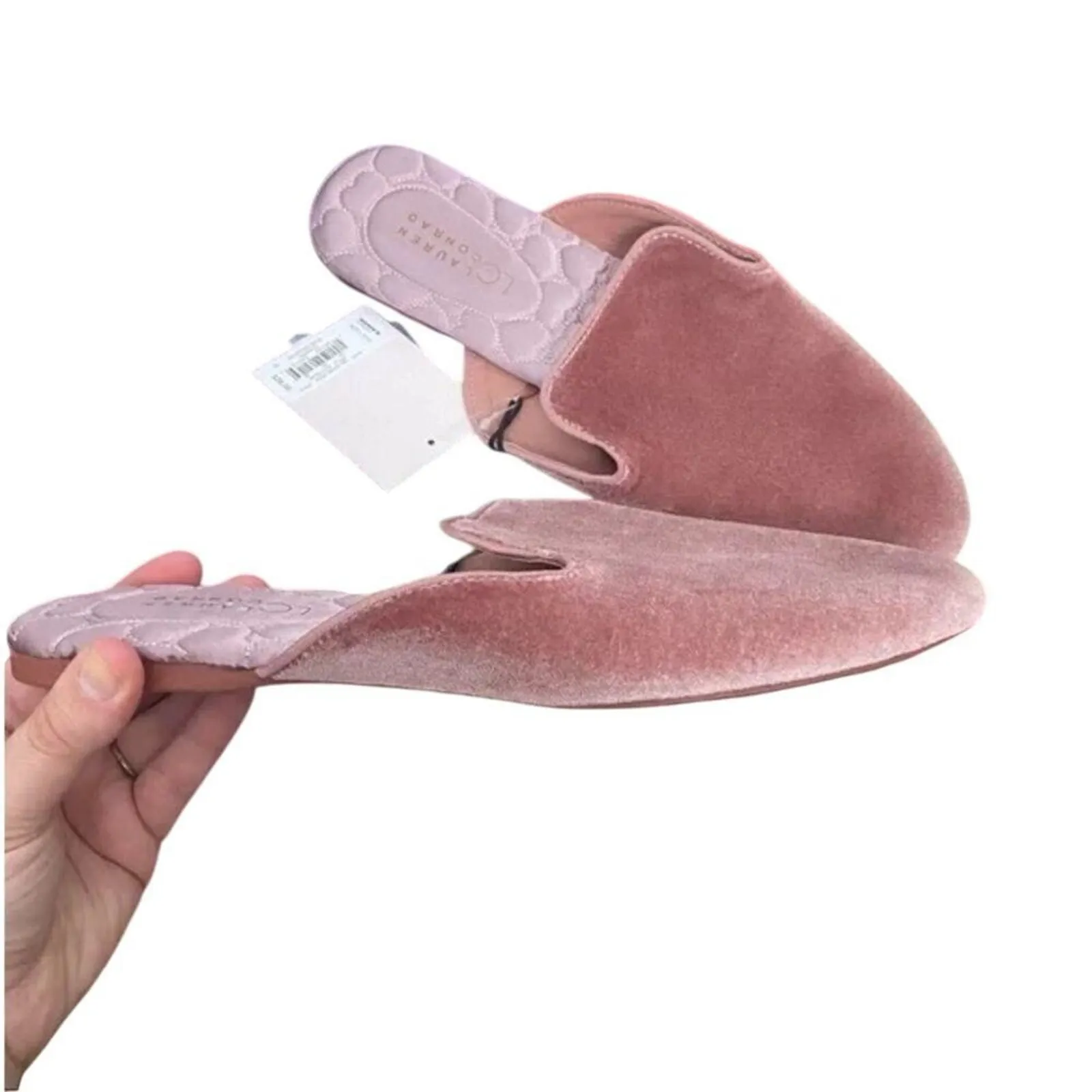 LC LAUREN CONRAD Adobe Rose Velvet Slide On Loafers, Size L 9 / 10 New with Tag - Image 7