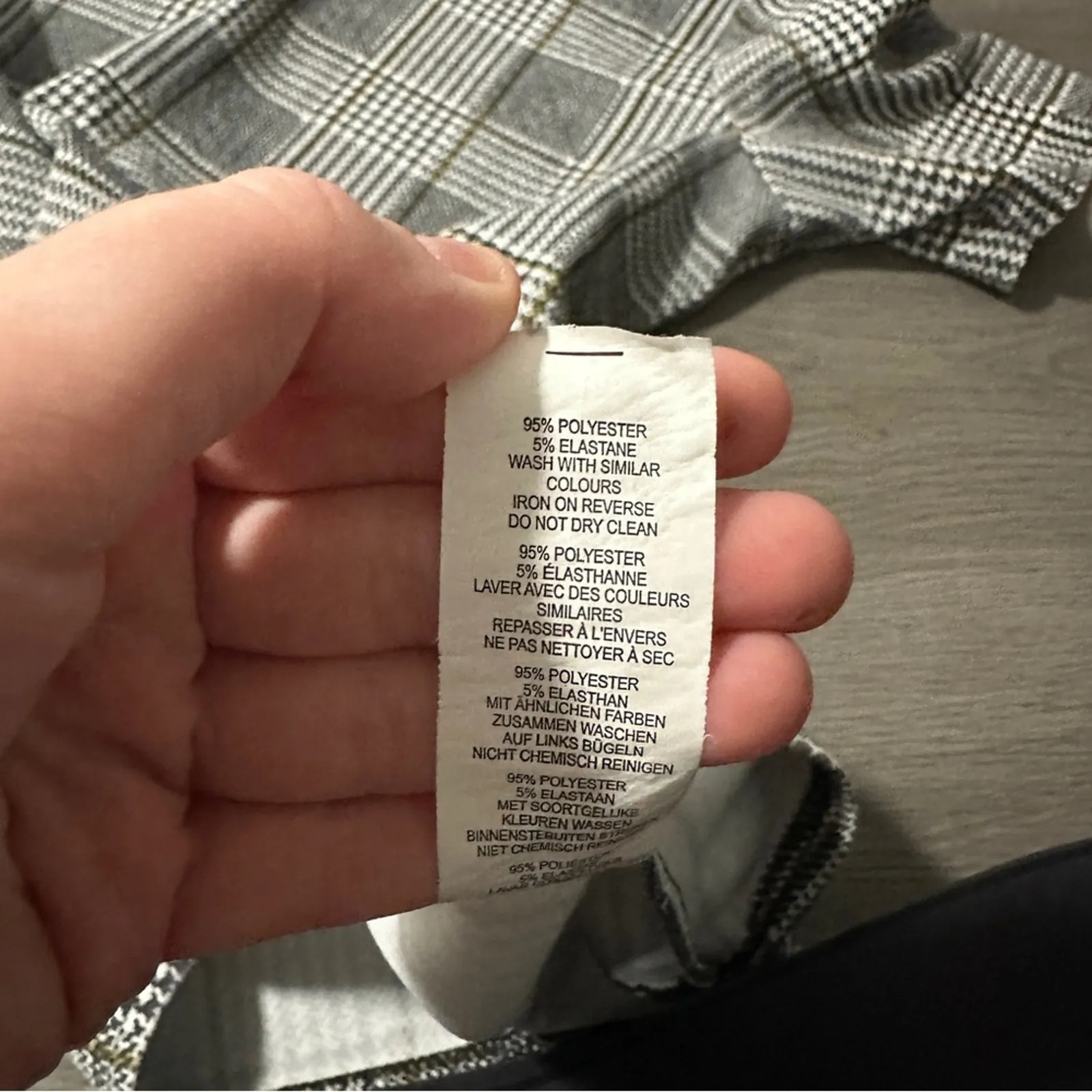 Boohoo Black & White Striped‎ Plaid Houndstooth Short Sleeve Tunic Top Size 12 - Image 7