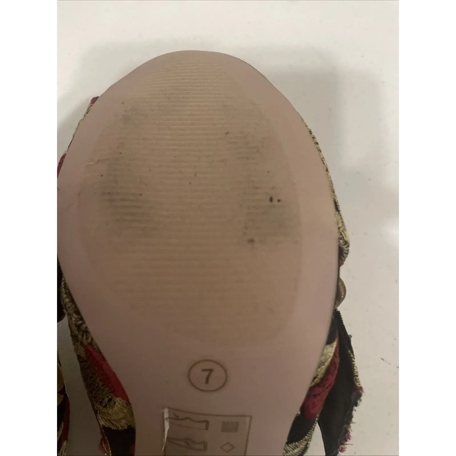 Sole Society Cezanne Multi floral embroidered mules shoes Sandals Sz 7 - Image 13