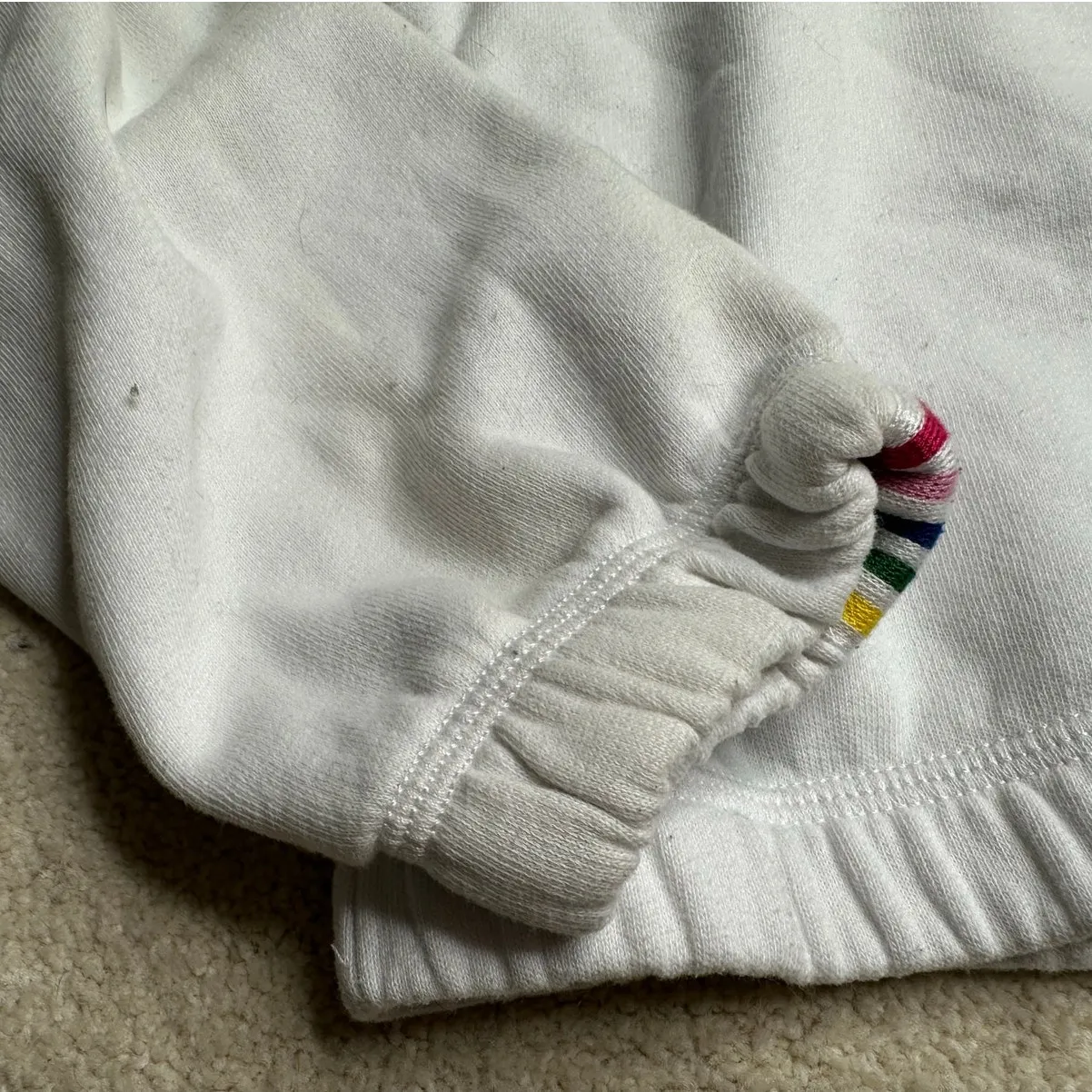 Abercrombie: Rainbow Striped Cropped Sweatshirt - Image 9