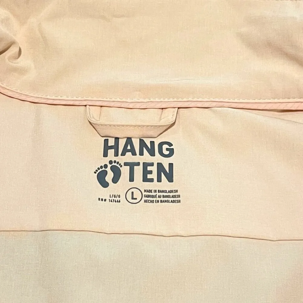 Hang Ten Women’s Peach Pink UV Protection Water Resistant Zip Up Jacket Large - Image 4