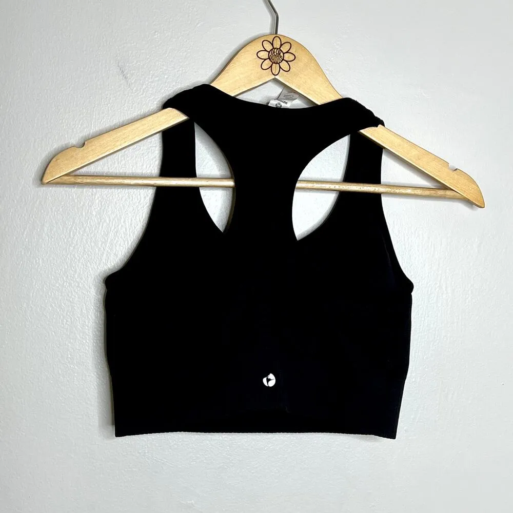 90 Degree by Reflex Black Racerback Sports Bra Size L - Image 5