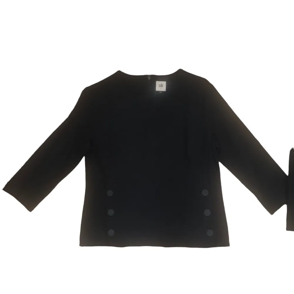 Cabi Black Ponte Heavy Knit Top Skirt W/ Skirt Suit Set Sz. XS/2 Matching Set - Image 6